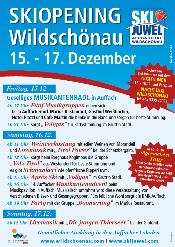 Skiopening Party mit Vollgas